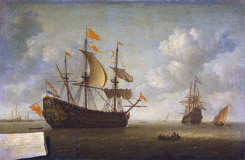 Jeronymus van Diest The seizure of the English flagship 'Royal Charles,' captured during the raid on Chatham, June 1667. oil painting picture